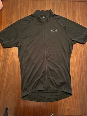 GORE Men’s Black Cycling Jersey - Short Sleeve Zip Front